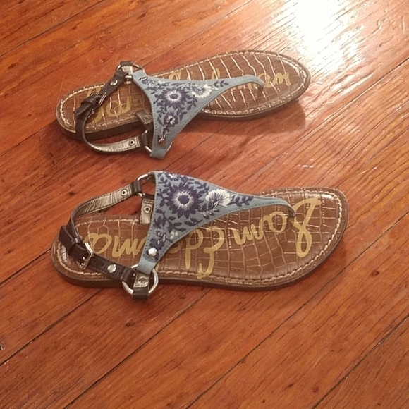 Sam Edelman Women's Greta 2 Embroidered Sandal 5.5 - Picture 4 of 5